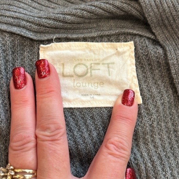 LOFT rabbit hair blend open front long cardigan - Picture 11 of 11